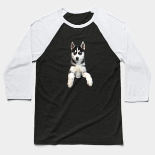 Siberian Husky Puppy Dog Baseball T-Shirt